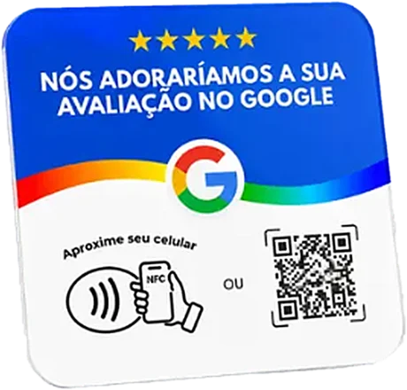 Placa NFC de avaliação do Google, azul