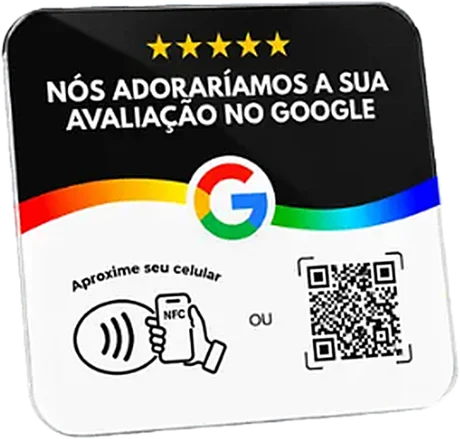 Placa NFC de avaliação do Google, preta